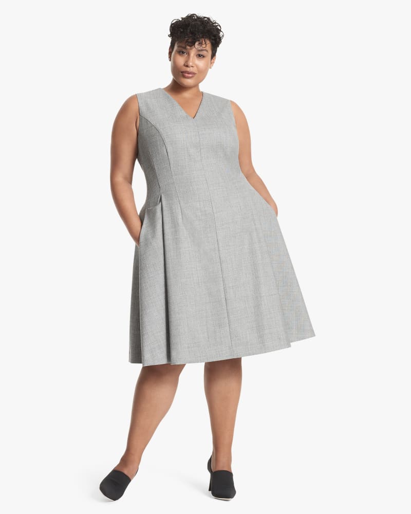 Plus size model wearing Jaycie Fit-and-Flare Dress by M.M.LaFleur | Dia&Co | dia_product_style_image_id:160392